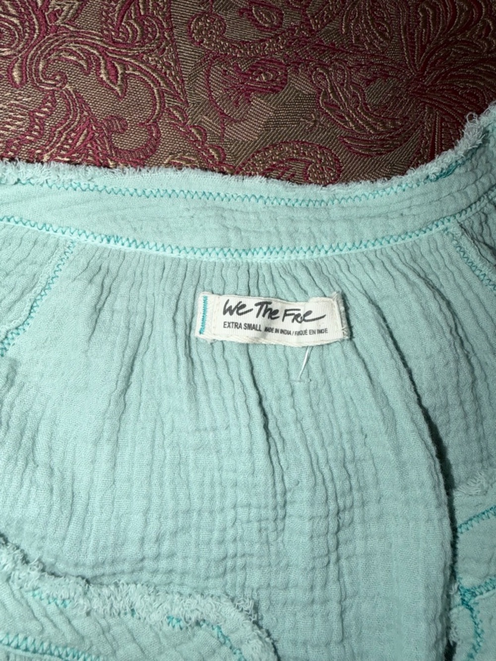 Free People We The Free Lucy Aqua Swing Top - Picture 6 of 6